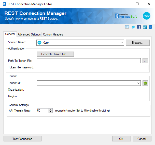 SSIS REST Xero Connection Manager